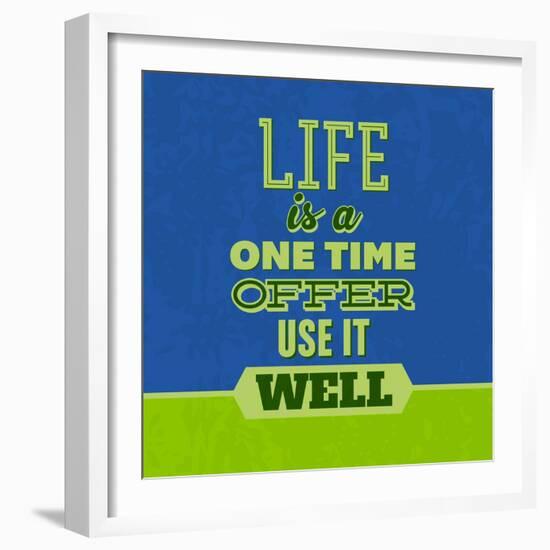 Life Is a One Time Offer 1-Lorand Okos-Framed Art Print