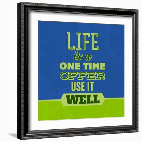 Life Is a One Time Offer 1-Lorand Okos-Framed Art Print