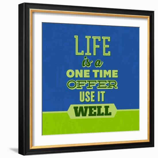 Life Is a One Time Offer 1-Lorand Okos-Framed Art Print