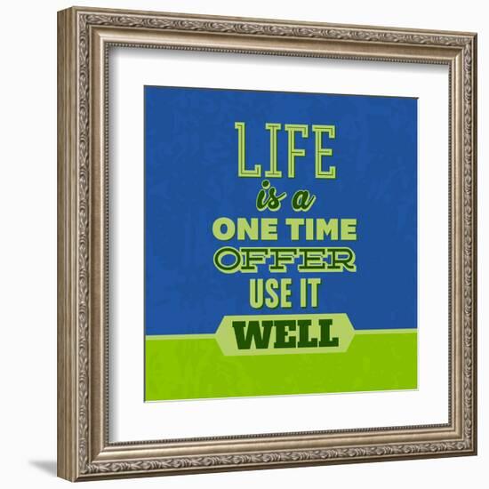 Life Is a One Time Offer 1-Lorand Okos-Framed Art Print