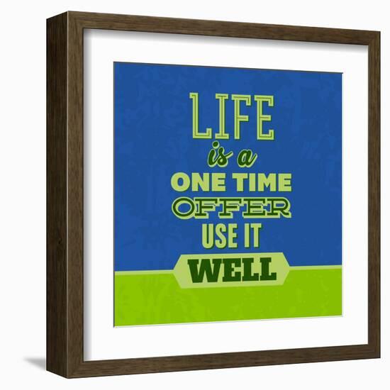 Life Is a One Time Offer 1-Lorand Okos-Framed Art Print