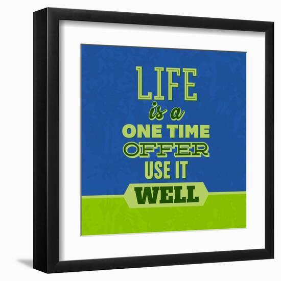 Life Is a One Time Offer 1-Lorand Okos-Framed Art Print