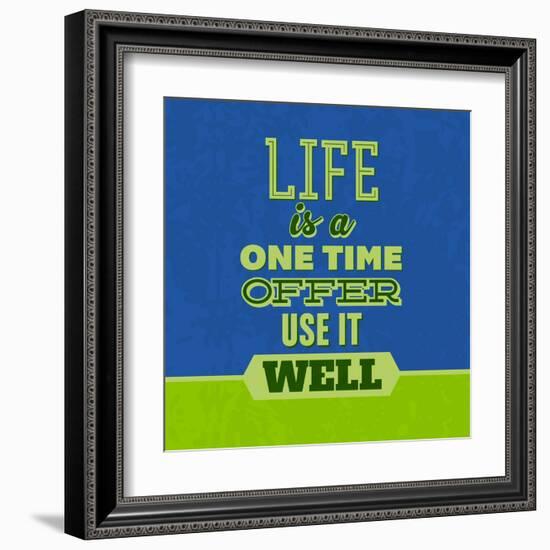 Life Is a One Time Offer 1-Lorand Okos-Framed Art Print