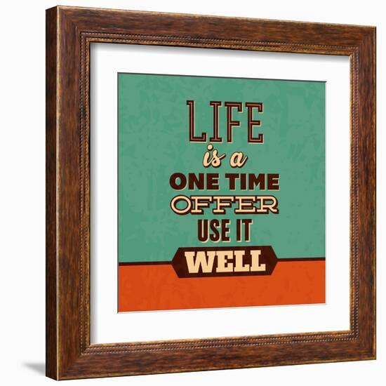 Life Is a One Time Offer-Lorand Okos-Framed Art Print