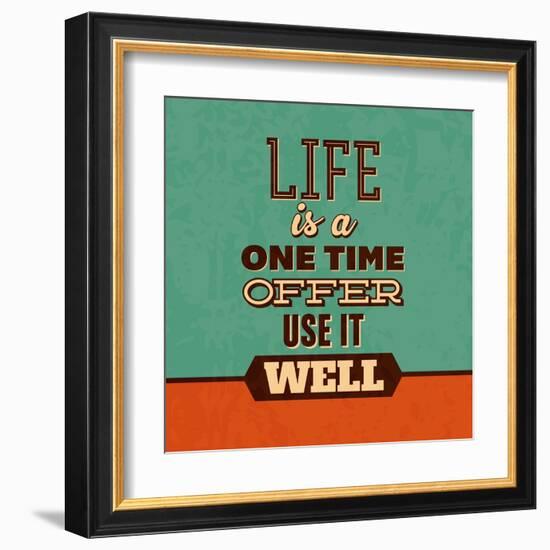 Life Is a One Time Offer-Lorand Okos-Framed Art Print