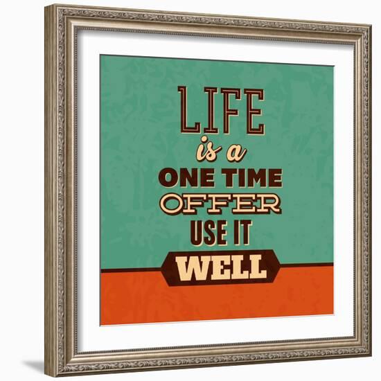 Life Is a One Time Offer-Lorand Okos-Framed Art Print