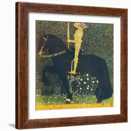 Life Is a Struggle (The Golden Knight) 1903-Gustav Klimt-Framed Giclee Print