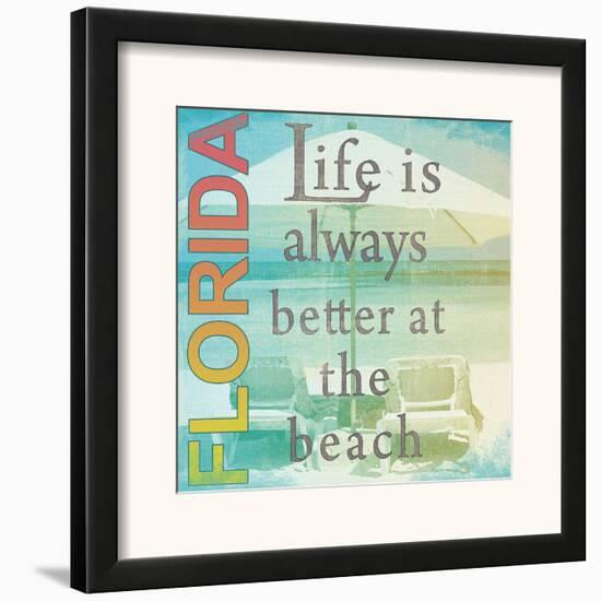 Life is Always Better at the Beach-Lisa Wolk-Framed Art Print