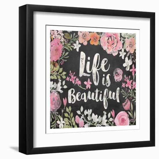 Life Is Beautiful Floral-Alicia Vidal-Framed Art Print