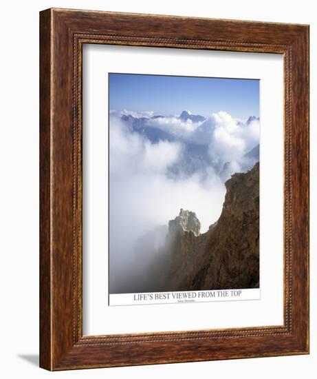 Life is best viewed from the top. Mountain ridge in Italy Europe-AdventureArt-Framed Photographic Print