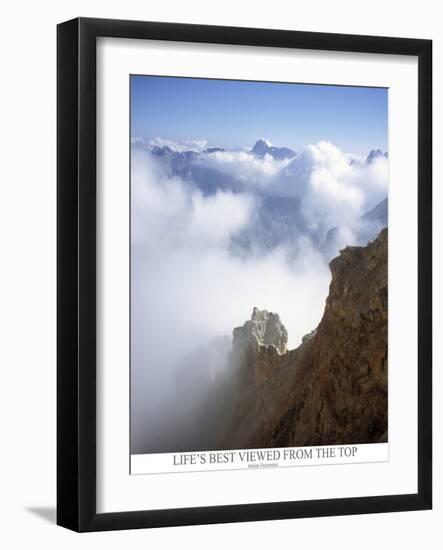 Life is best viewed from the top. Mountain ridge in Italy Europe-AdventureArt-Framed Photographic Print
