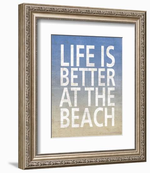 Life Is Better At The Beach-Sparx Studio-Framed Art Print