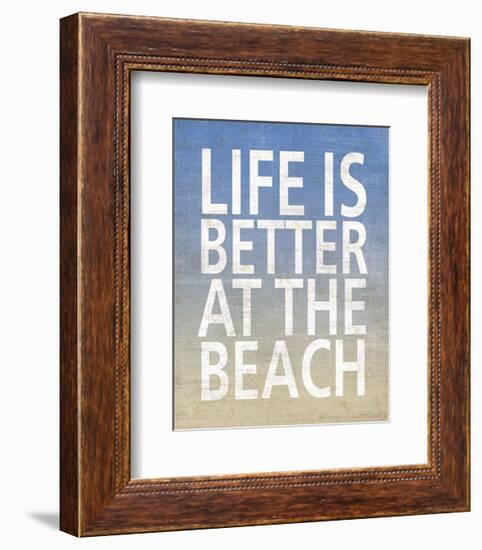 Life Is Better At The Beach-Sparx Studio-Framed Art Print