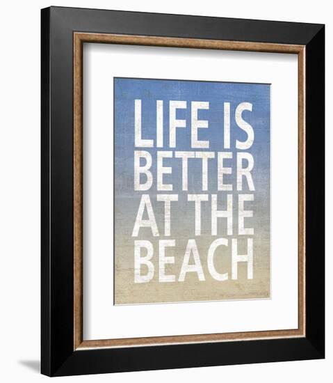 Life Is Better At The Beach-Sparx Studio-Framed Art Print