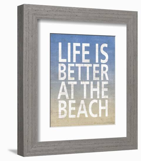 Life Is Better At The Beach-Sparx Studio-Framed Art Print