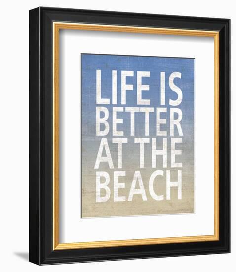 Life Is Better At The Beach-Sparx Studio-Framed Art Print