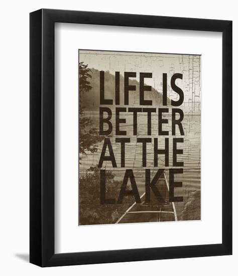 Life Is Better At The Lake-Sparx Studio-Framed Art Print