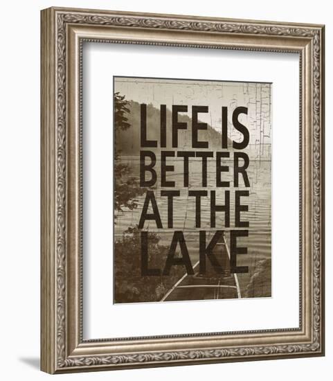 Life Is Better At The Lake-Sparx Studio-Framed Art Print