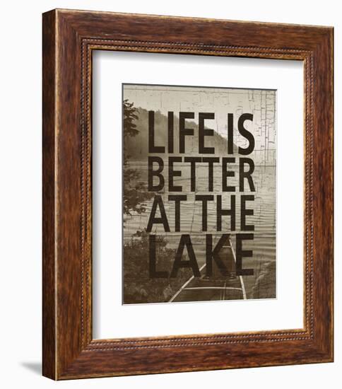 Life Is Better At The Lake-Sparx Studio-Framed Art Print