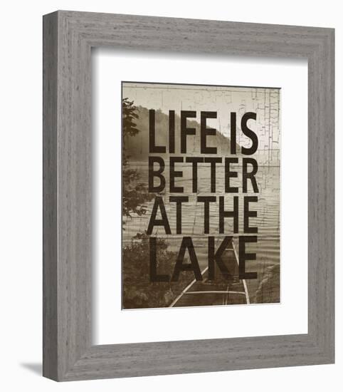 Life Is Better At The Lake-Sparx Studio-Framed Art Print