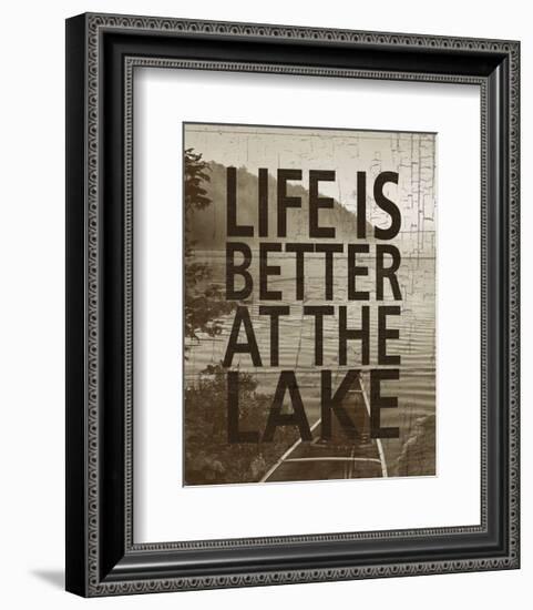 Life Is Better At The Lake-Sparx Studio-Framed Art Print