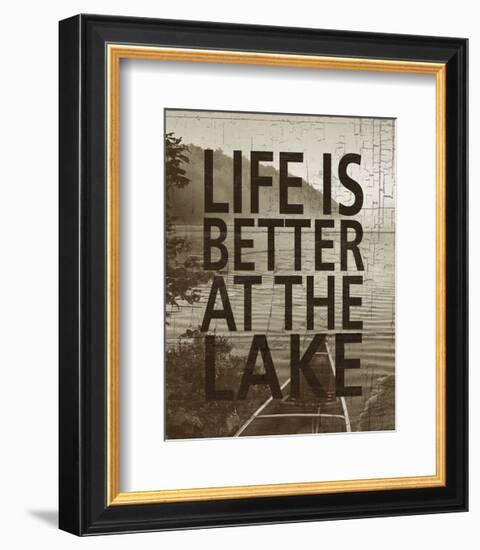 Life Is Better At The Lake-Sparx Studio-Framed Art Print