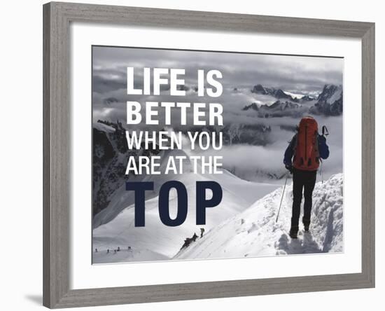 Life is Better at the Top-Richardson Peter-Framed Art Print