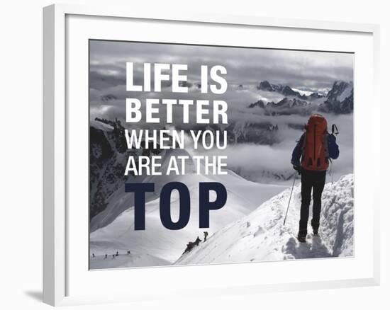 Life is Better at the Top-Richardson Peter-Framed Art Print