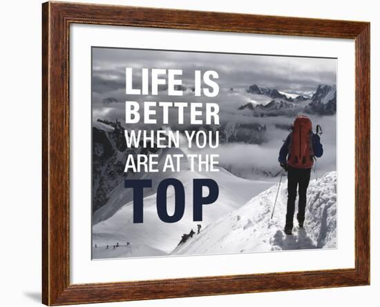 Life is Better at the Top-Richardson Peter-Framed Art Print