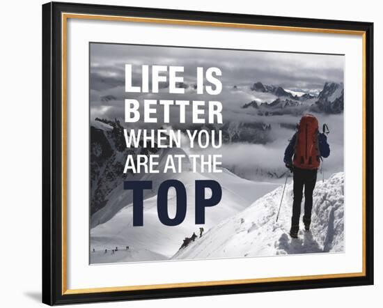 Life is Better at the Top-Richardson Peter-Framed Art Print