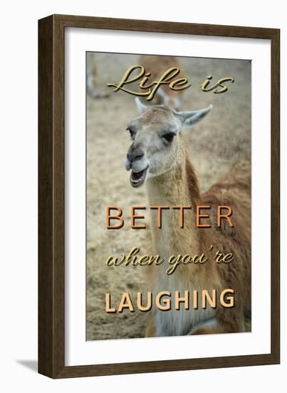 Life Is Better Laughing-Cora Niele-Framed Giclee Print