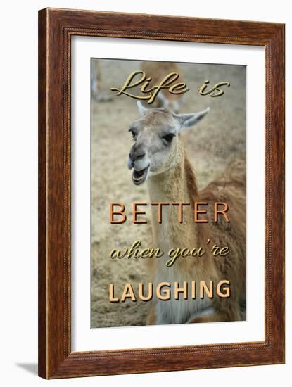 Life Is Better Laughing-Cora Niele-Framed Giclee Print