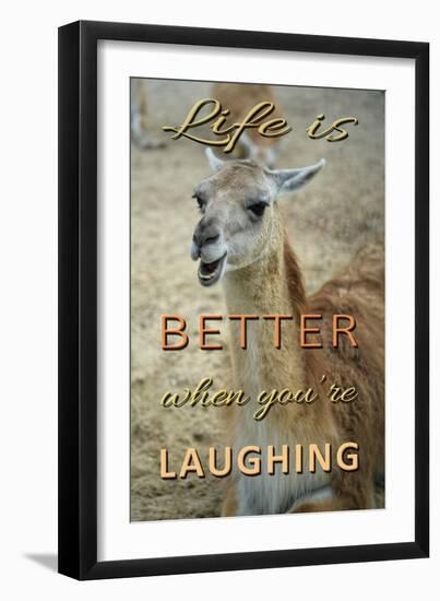 Life Is Better Laughing-Cora Niele-Framed Giclee Print