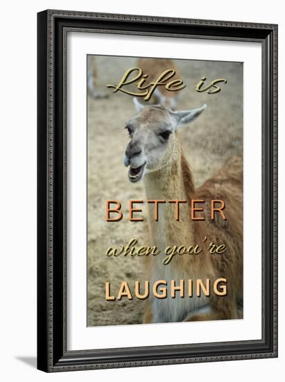 Life Is Better Laughing-Cora Niele-Framed Giclee Print