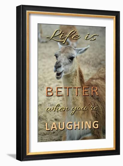 Life Is Better Laughing-Cora Niele-Framed Giclee Print