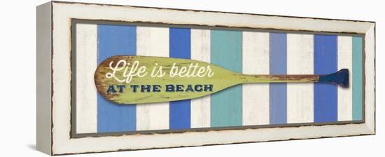 Life Is Betterat the Beach-Sam Appleman-Framed Stretched Canvas