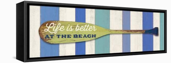 Life Is Betterat the Beach-Sam Appleman-Framed Stretched Canvas