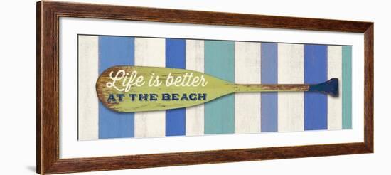 Life Is Betterat the Beach-Sam Appleman-Framed Art Print