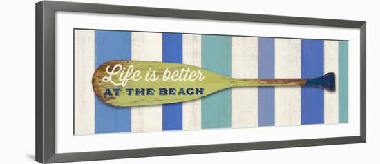 Life Is Betterat the Beach-Sam Appleman-Framed Art Print