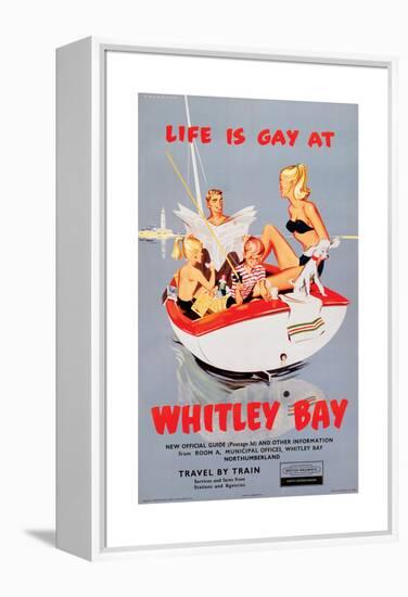 Life is Gay at Whitley Bay' - British Railways Poster-Laurence Fish-Framed Premier Image Canvas