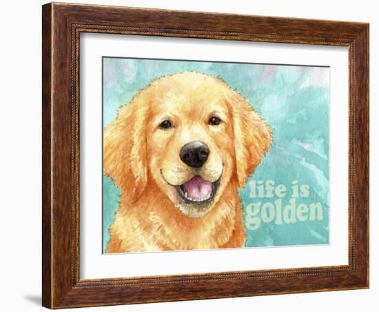 Life Is Golden Retriever-Melinda Hipsher-Framed Giclee Print