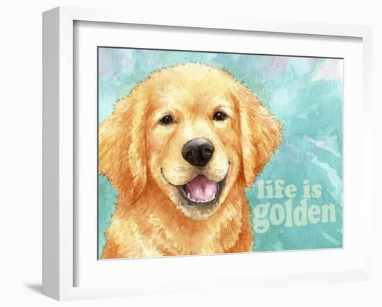 Life Is Golden Retriever-Melinda Hipsher-Framed Giclee Print