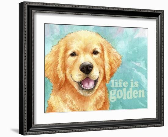 Life Is Golden Retriever-Melinda Hipsher-Framed Giclee Print