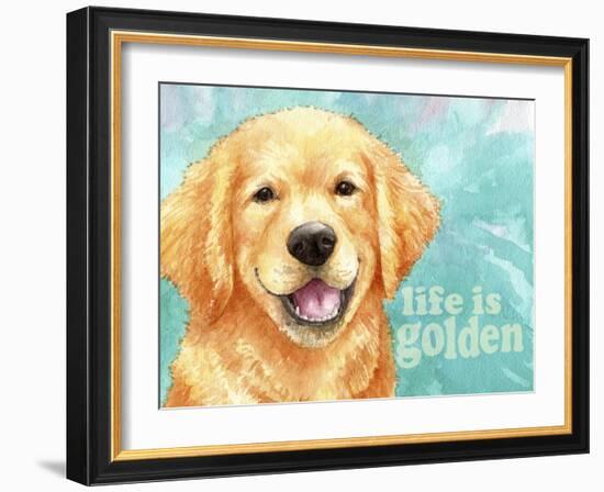 Life Is Golden Retriever-Melinda Hipsher-Framed Giclee Print