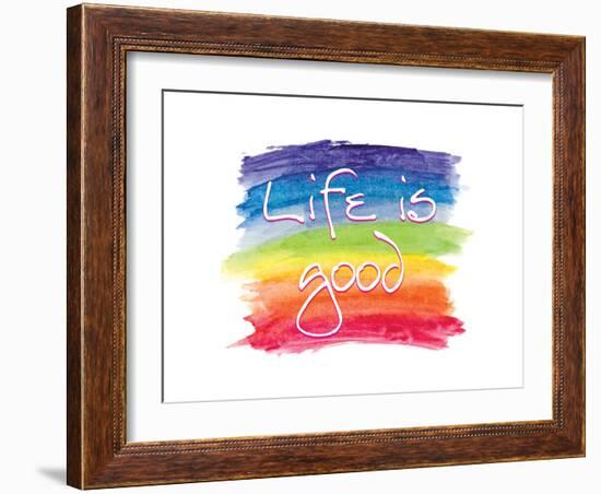 Life Is Good-SM Design-Framed Art Print