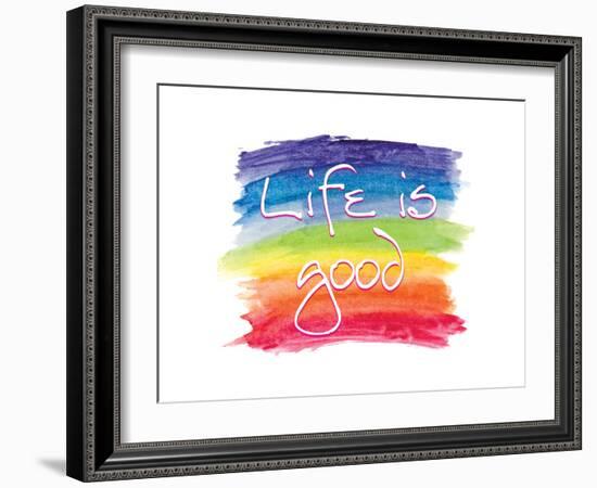 Life Is Good-SM Design-Framed Art Print