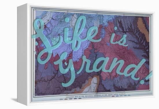 Life is Grand - 1882, Grand Canyon Map - The Mesozoic Terraces-null-Framed Premier Image Canvas