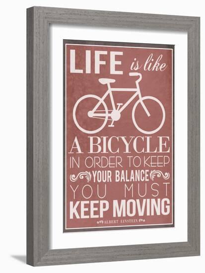 Life Is Like a Bicycle-null-Framed Art Print