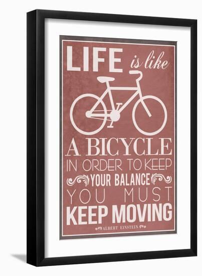 Life Is Like a Bicycle-null-Framed Art Print