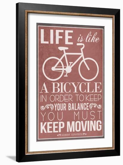 Life Is Like a Bicycle-null-Framed Art Print